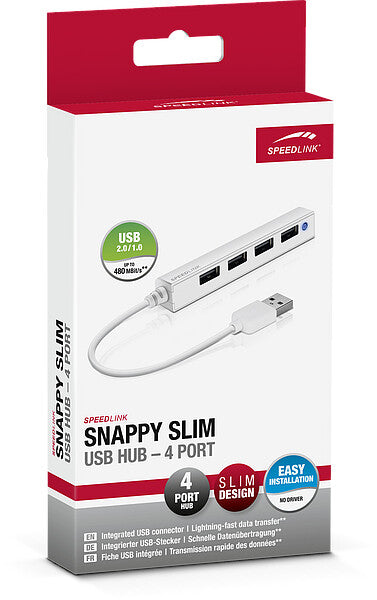 SPEEDLINK SNAPPY SLIM 480 Mbit/s Hvid