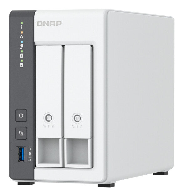 QNAP TS-216G NAS & lagringsserver Tower Cortex-A Cortex-A55 4 GB 0 TB Hvid