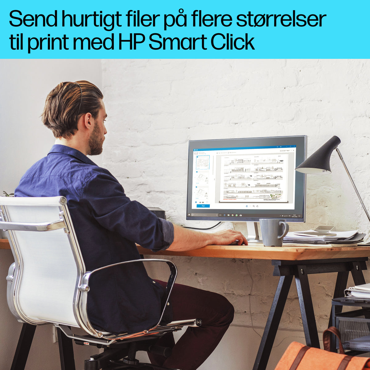 HP Officejet Pro 9720e Wide Format All-in-One Blækprinter