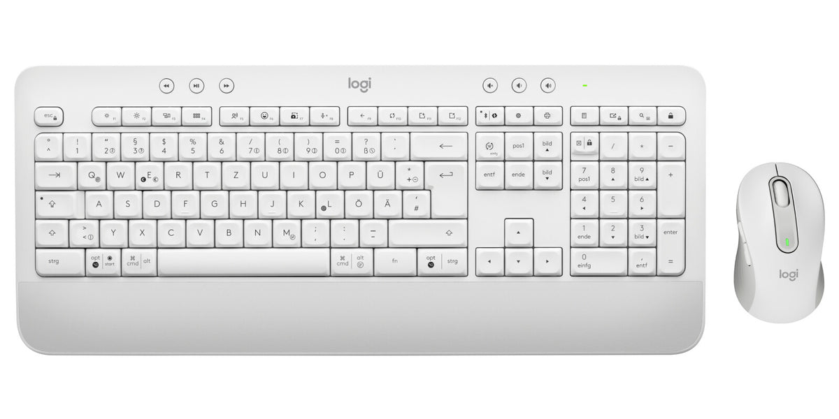 Logitech Signature MK650 Combo for Business tastatur Mus inkluderet Kontor Bluetooth QWERTZ Tysk Hvid