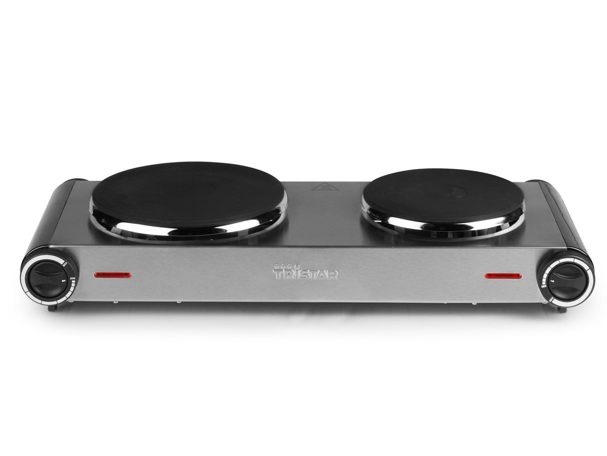 Tristar KP-6248 kogeplade Rustfrit stål Bordplade Forseglet plade 2 zone(s)