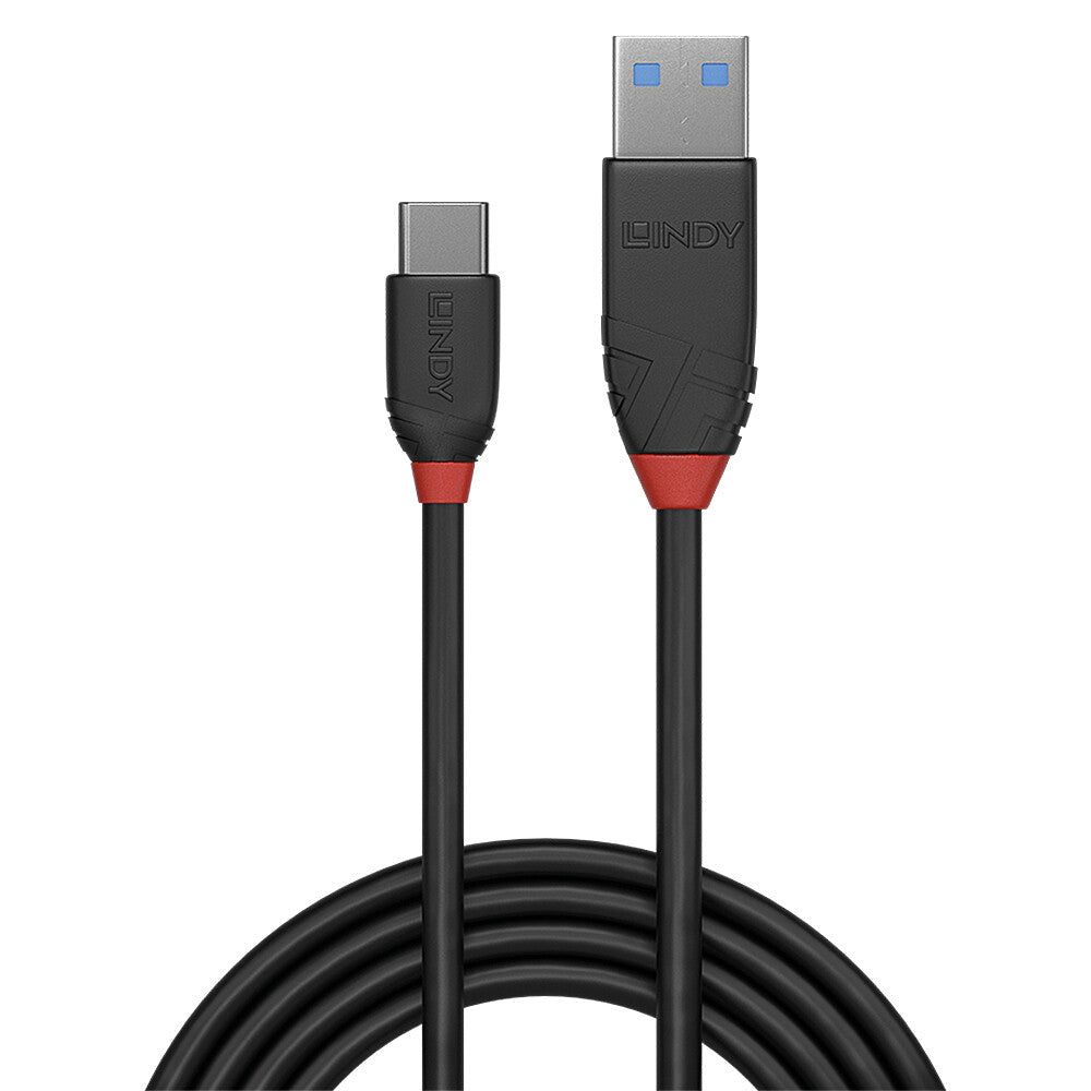 Lindy 36915 USB-kabel USB 3.2 Gen 1 (3.1 Gen 1) 0,5 m USB A USB C 10 Gbit/sek. Sort