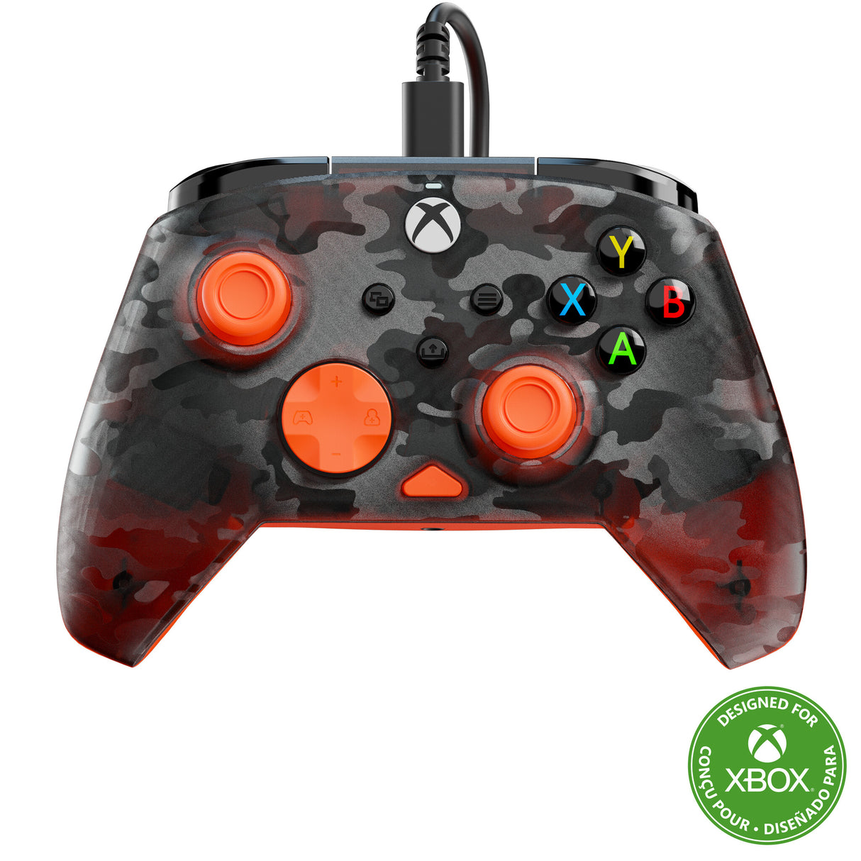 Turtle Beach Rematch Core Sort, Grå, Orange USB Gamepad PC, Xbox, Xbox One, Xbox Series S, Xbox Series X
