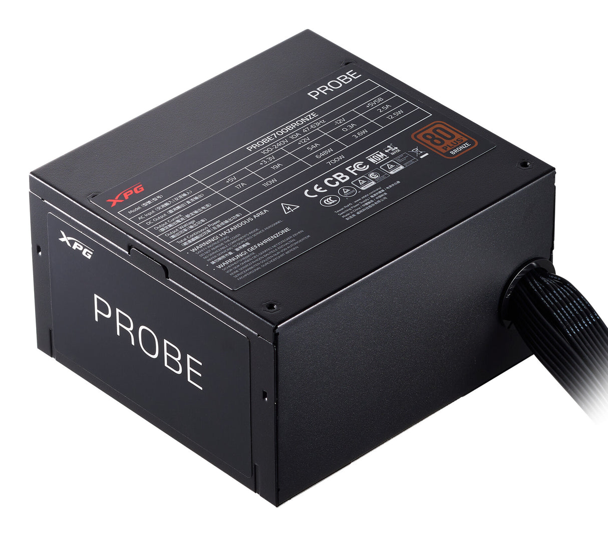 XPG PROBE 700 BRONZE enhed til strømforsyning 700 W 20+4 pin ATX ATX Sort