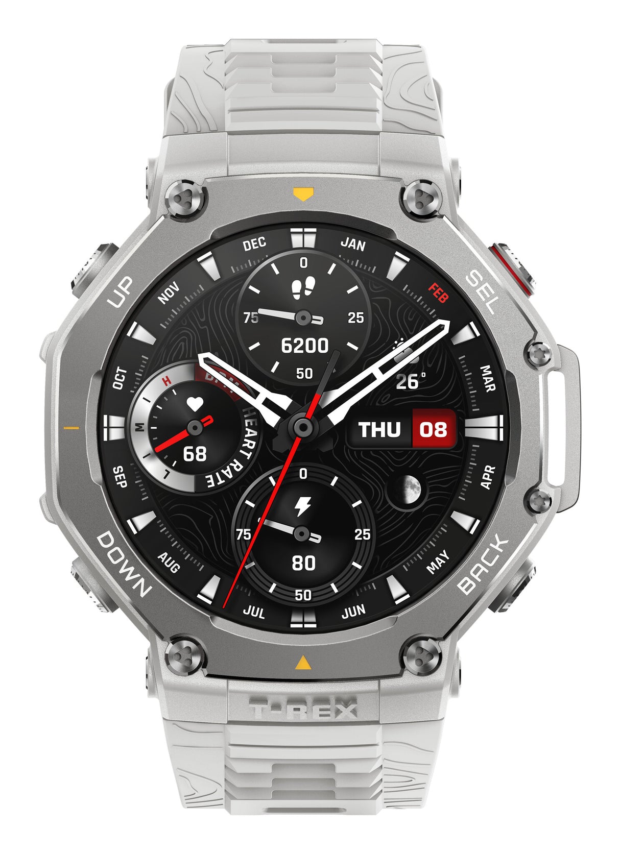 Amazfit T-Rex 3 3,81 cm (1.5") AMOLED Digital 480 x 480 pixel Berøringsskærm Rustfrit stål GPS (satellit)