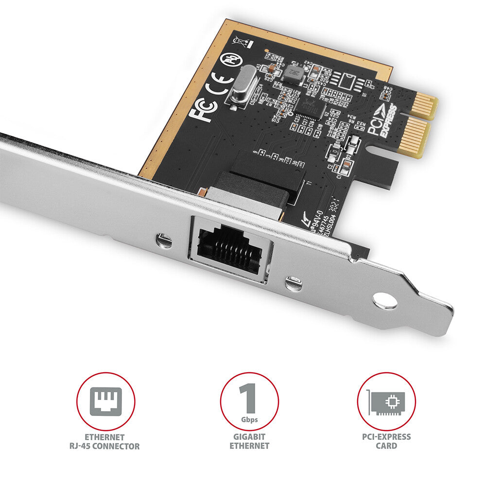 Axagon PCEE-GRF netværkskort Intern Ethernet 1000 Mbit/s