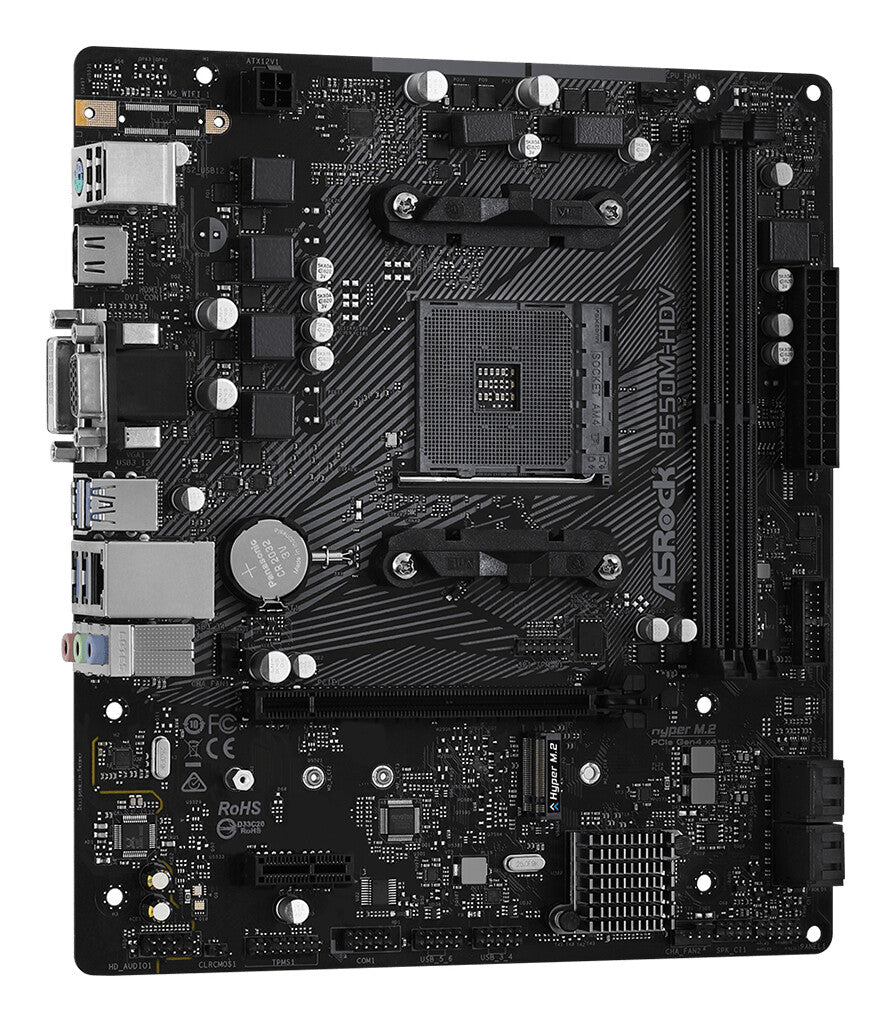 Asrock B550M-HDV AMD B550 Stik AM4 micro ATX