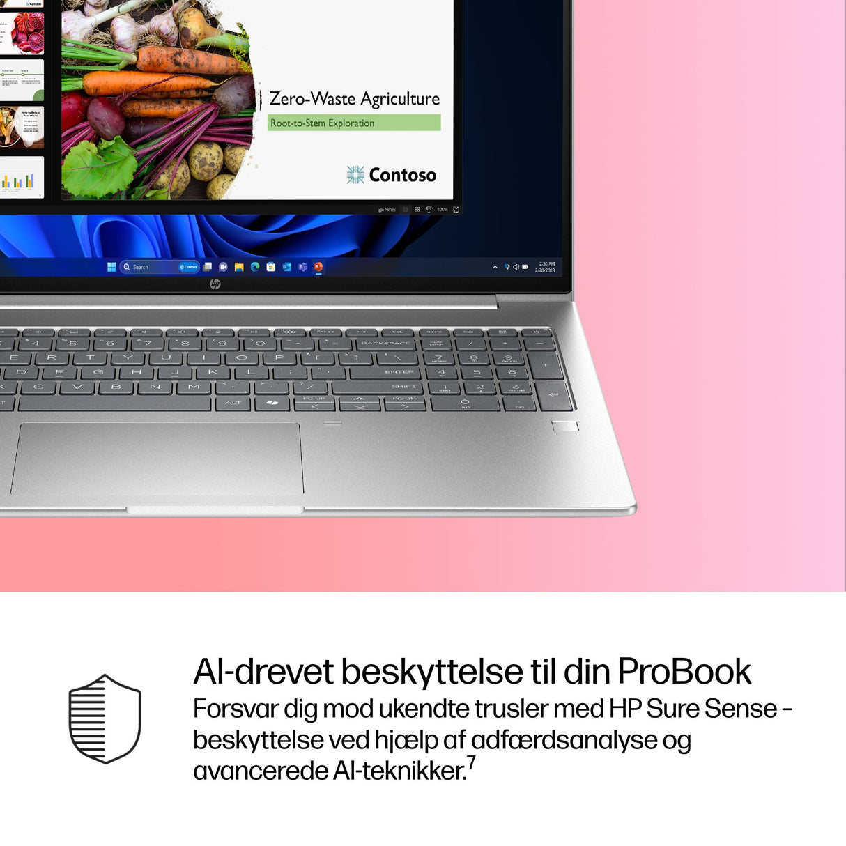 HP ProBook 4 G1i 16 Intel Core Ultra 5 225U Laptop 40,6 cm (16") WUXGA 16 GB DDR5-SDRAM 512 GB SSD Wi-Fi 7 (802.11be) Windows 11 Pro AI PC Sølv