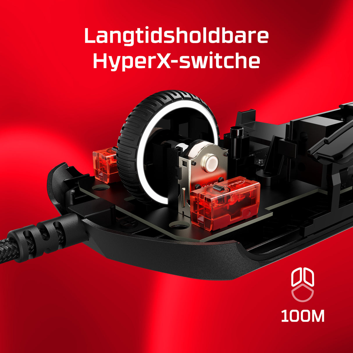 HyperX Pulsefire Hast 2 – gamingmus (hvid-pink)