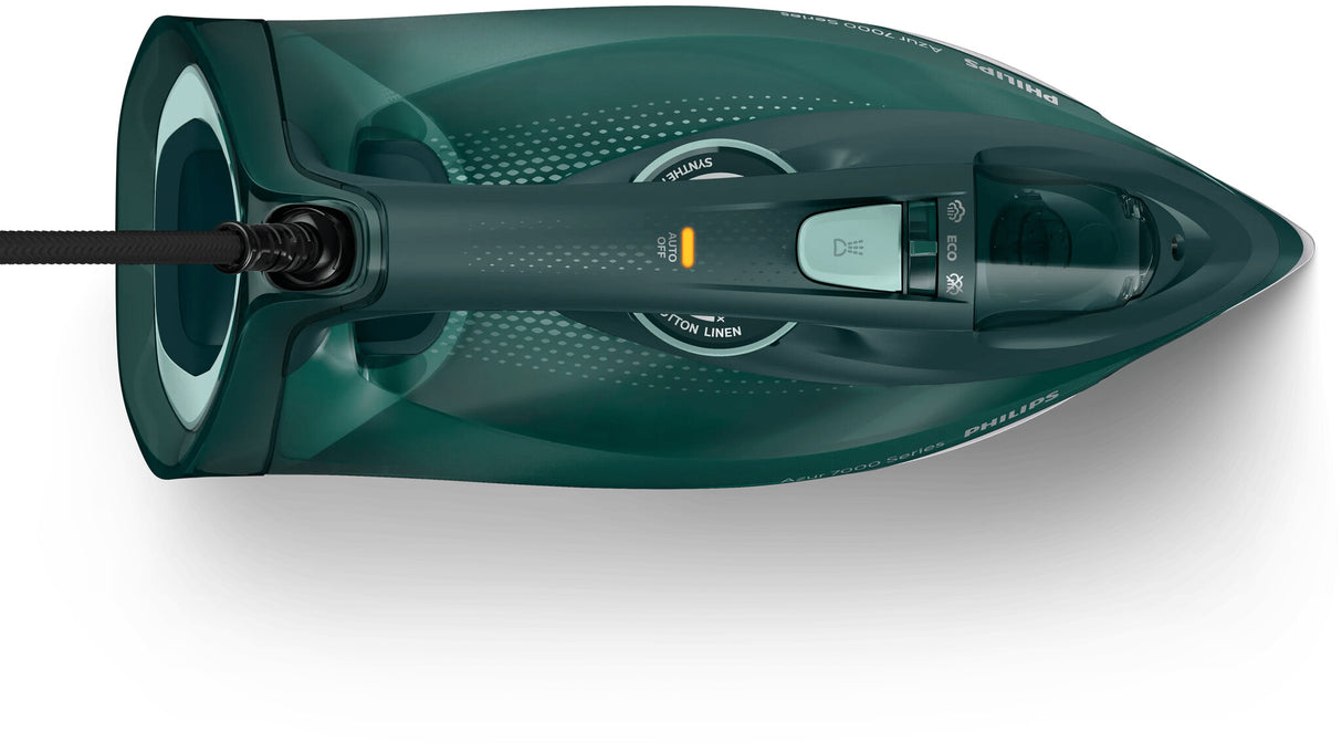 Philips 7000 series DST7050/70 strygejern Dampstrygejern SteamGlide Elite-strygesål 2800 W Grøn