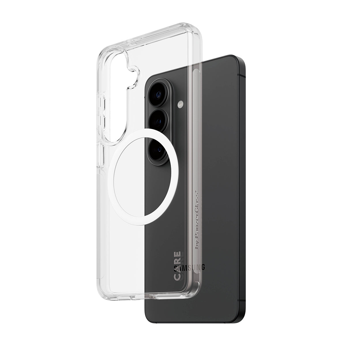CARE by PanzerGlass Urban Explorer Case Transparent w. White Qi Samsung Galaxy S26
