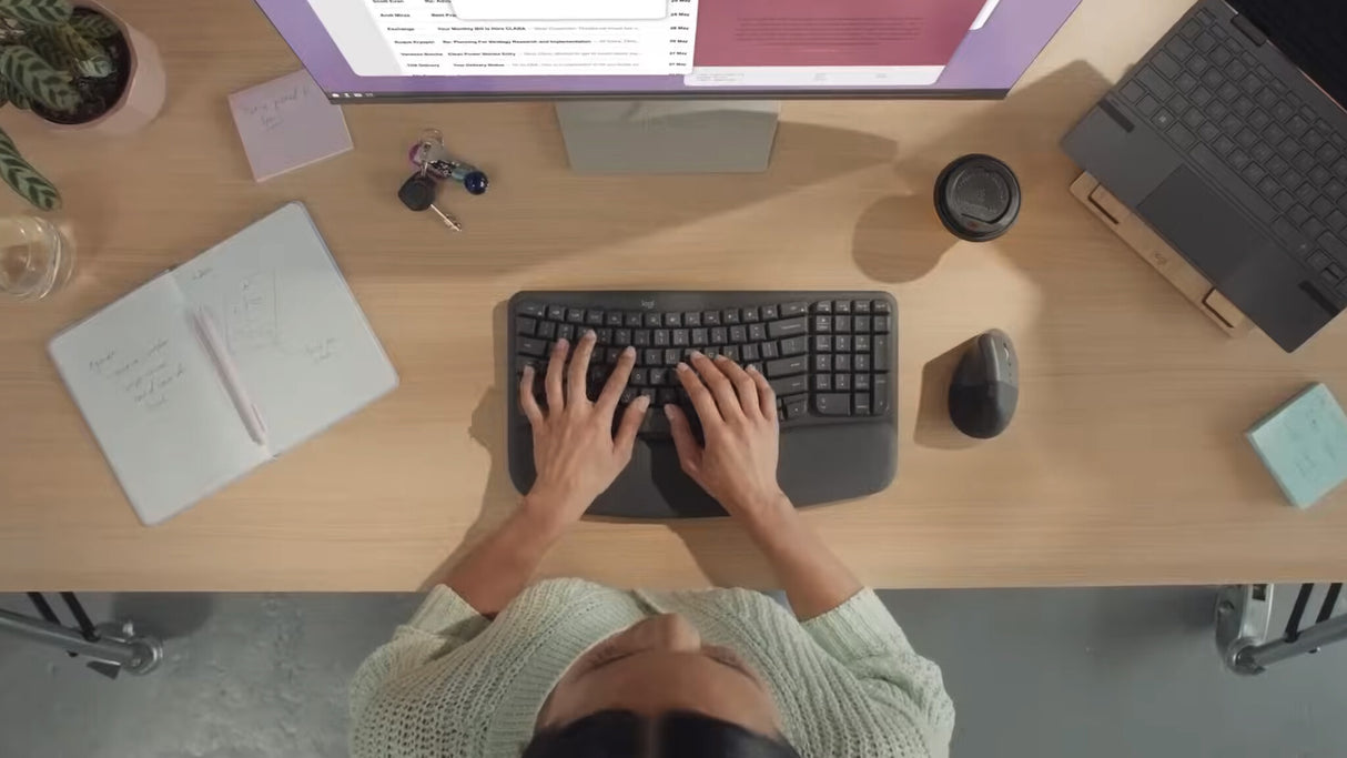 Logitech 920-012298 tastatur Kontor RF trådløs + Bluetooth QWERTY Nordisk Grafit