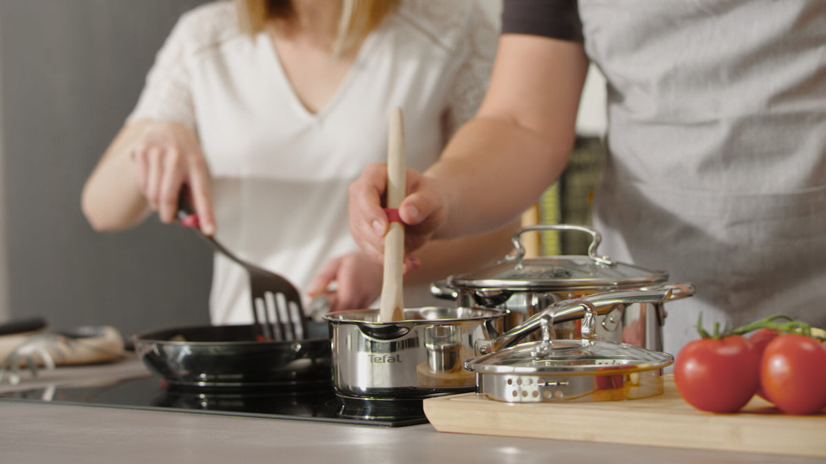 Tefal Duetto+ G719S734 Madlavningssæt Sølv Transparent