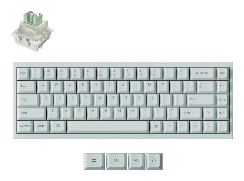 Keychron Q16 HE 8K tastatur Spil USB QWERTY US International Lysegrøn