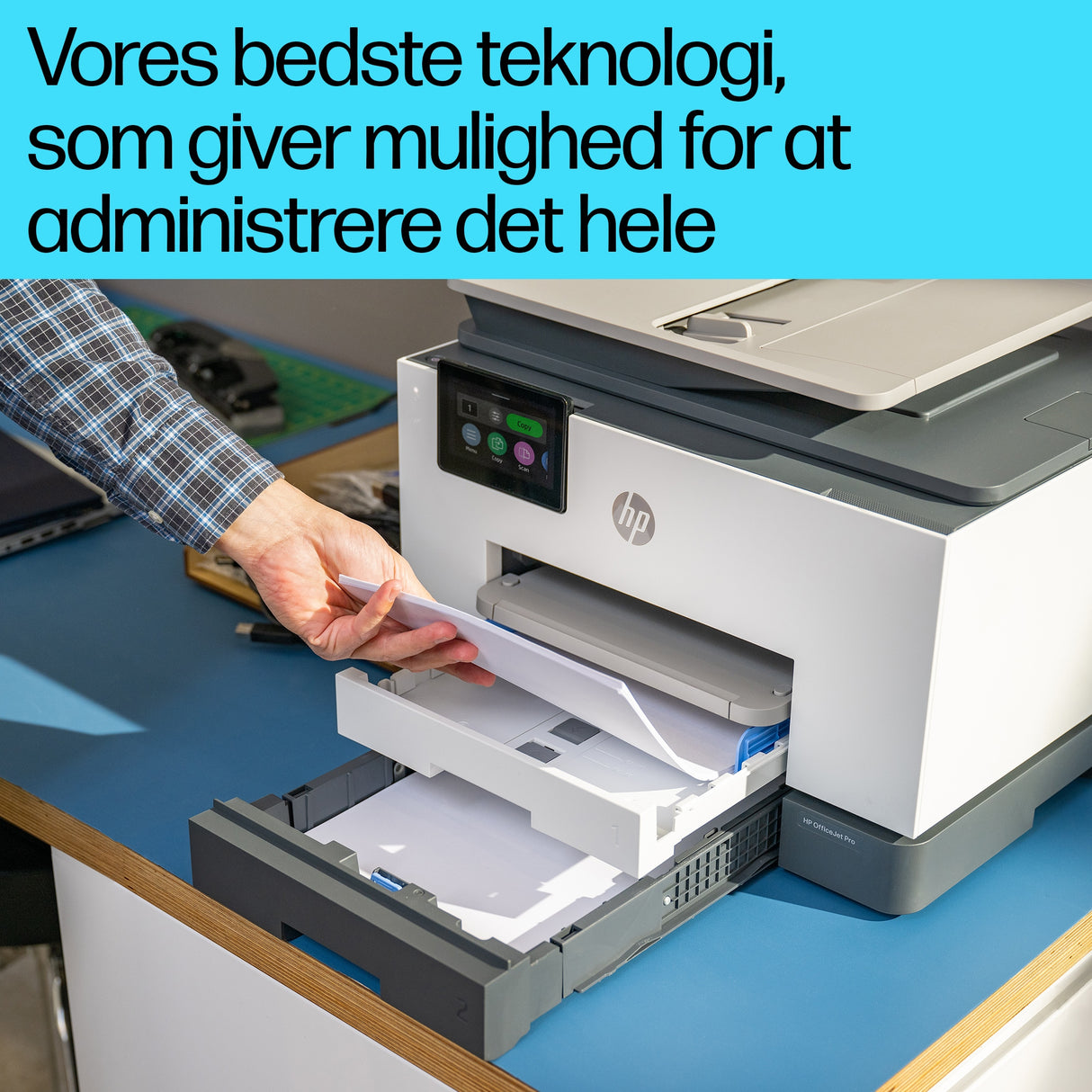 HP OfficeJet Pro 9130b Trådløst All-in-One Farve Printer, Tosidet print; Kopimaskine, scanner