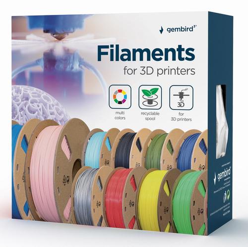 Gembird 3DP-PLA1.75-01-GR 3D printing material Polylactic acid (PLA) Grey 1.4 kg
