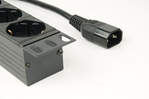Gembird EG-PDU-014-C14 power distribution unit (PDU) 8 AC outlet(s) 1U Black