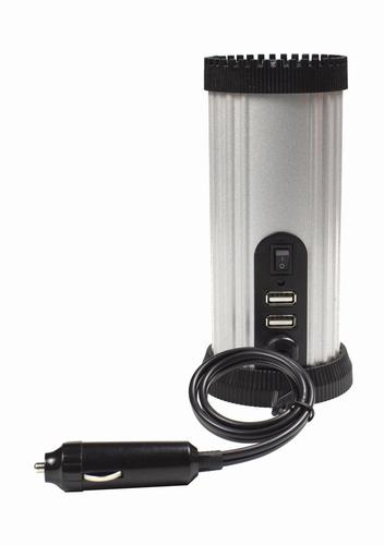 Gembird EG-PWC150-01 power adapter/inverter Auto 150 W Black, Grey
