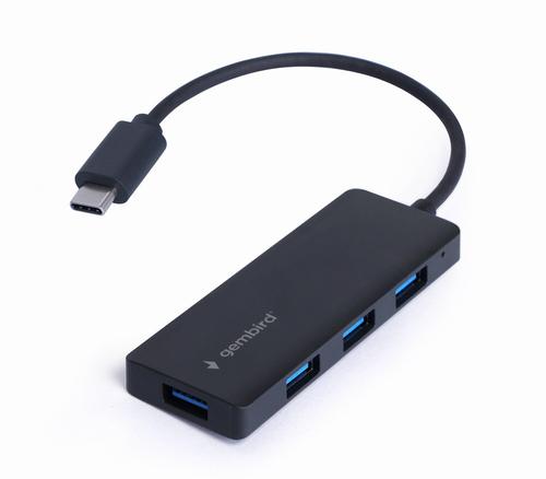 Gembird UHB-CM-U3P4-02 laptop dock/port replicator Wired USB 3.2 Gen 1 (3.1 Gen 1) Type-C Black