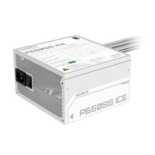 GIGABYTE P650SS ICE Power Supply - PCIe 5.0, 80 PLUS Silver, 120mm Fan, ATX 3.0 compatible, EU Plug