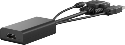 Goobay 61259 video cable adapter 0.16 m VGA (D-Sub) + 3.5mm + USB Type-A HDMI Black