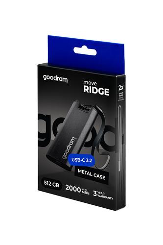 Goodram SSDR-GMRE-512-K0 external solid state drive 512 GB Black