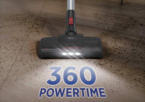Hoover HF122GPT 011 Stick vacuum Battery Dry Cyclonic, Fabric Bagless 0.9 L 170 W Titanium