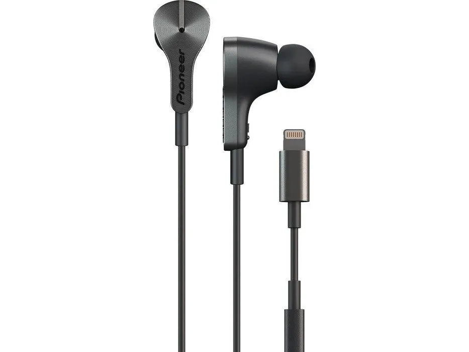 Pioneer Rayz Plus - Øreproptelefoner med mik. - i øret - kabling - aktiv støjfjerning - Lightning - grafit