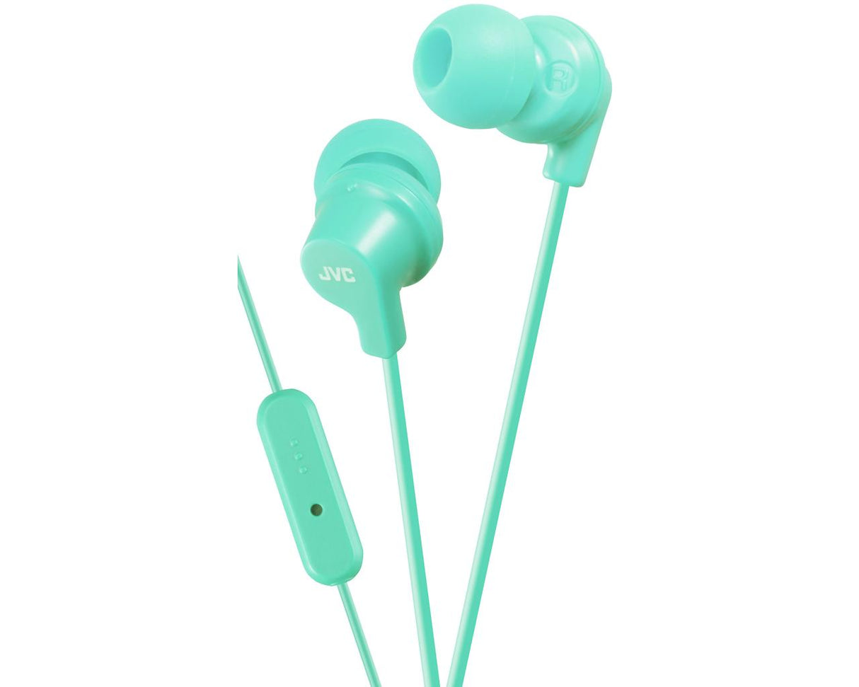 JVC in-ear høretelefoner med fjernbetjening og mikrofon. Mint