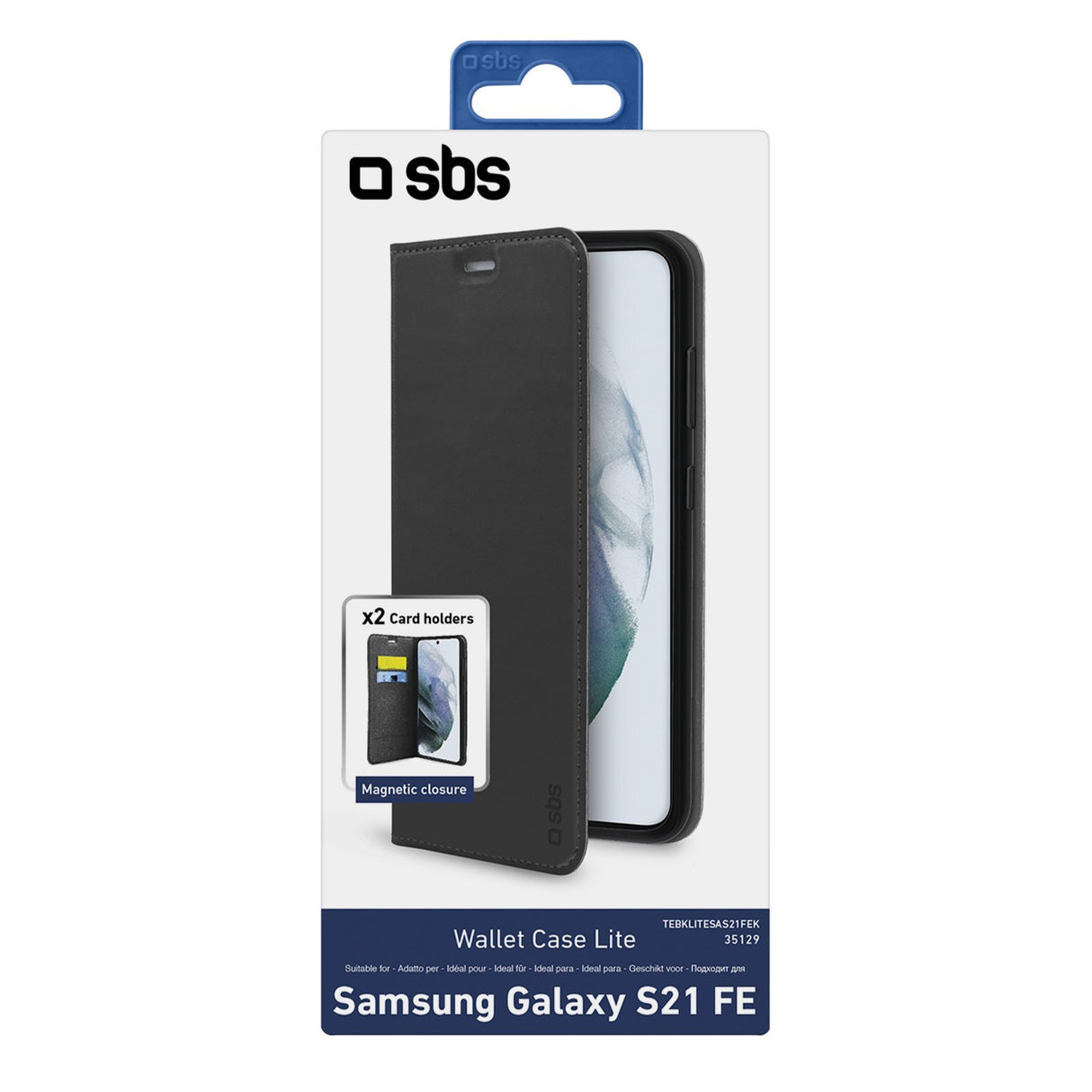 SBS Book Wallet Lite cover til Samsung Galaxy S21 FE®. Sort
