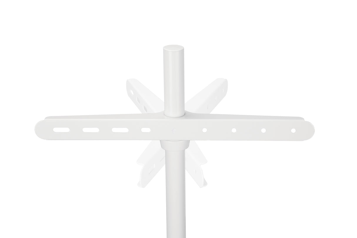Sinox Tripod TV gulvstand med drejbar top. 50"-65". Lyst træ/hvid