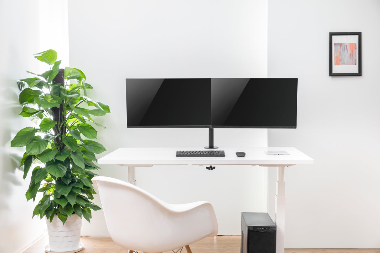Sinox Office dobbelt skærm skrivebordsbeslag. Op til 32". Sort