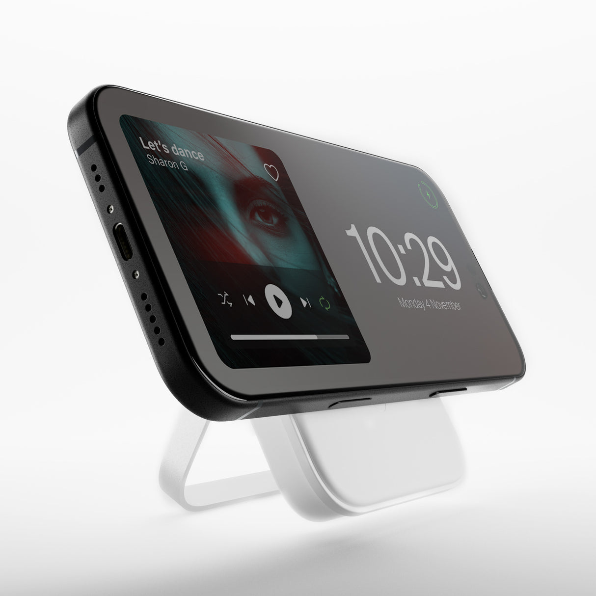 PURO Power Bank 5000 mAh med stander kompatibel med MagSafe