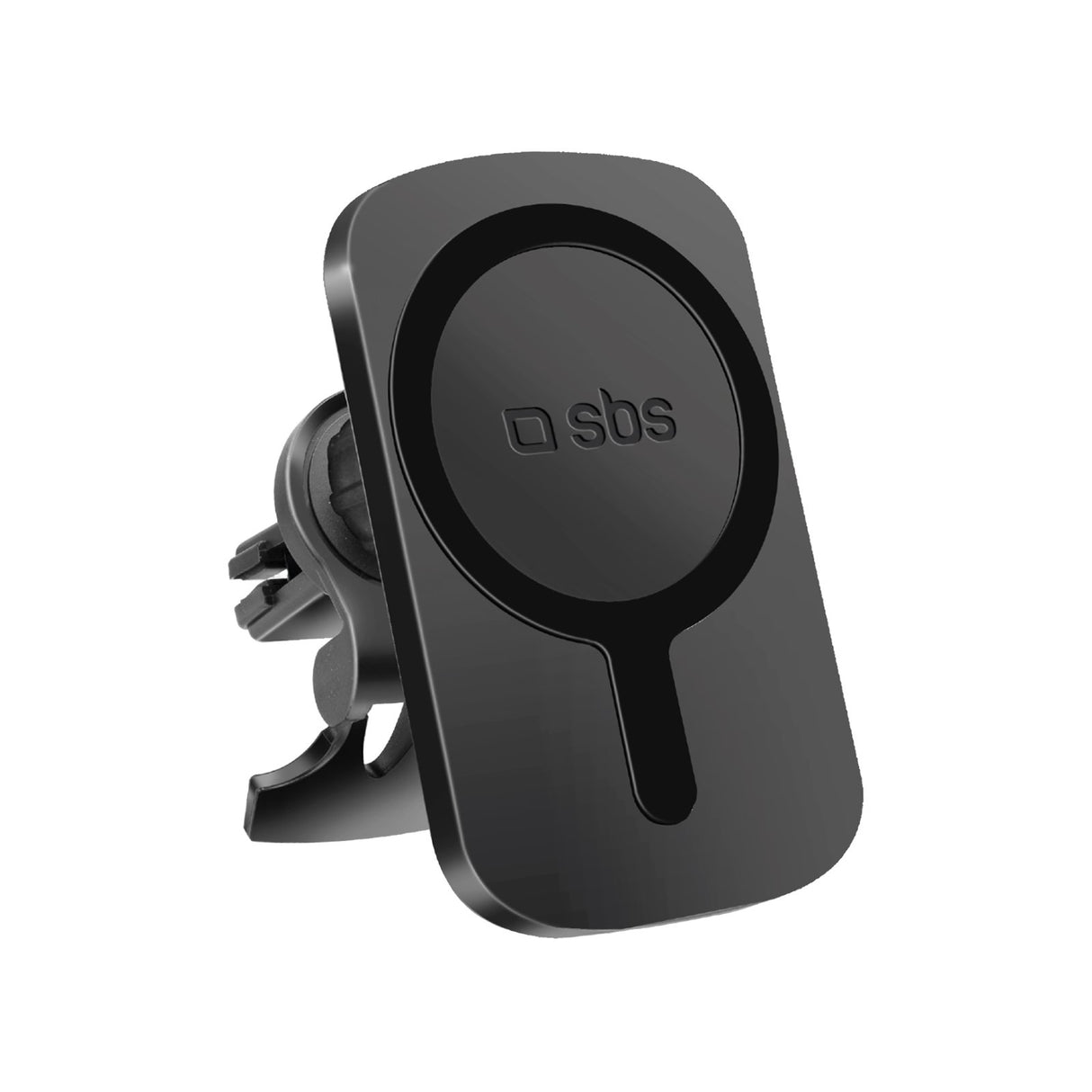 SBS magnetisk mobilholder og trådløs MagSafe™ oplader til bilen. Sort