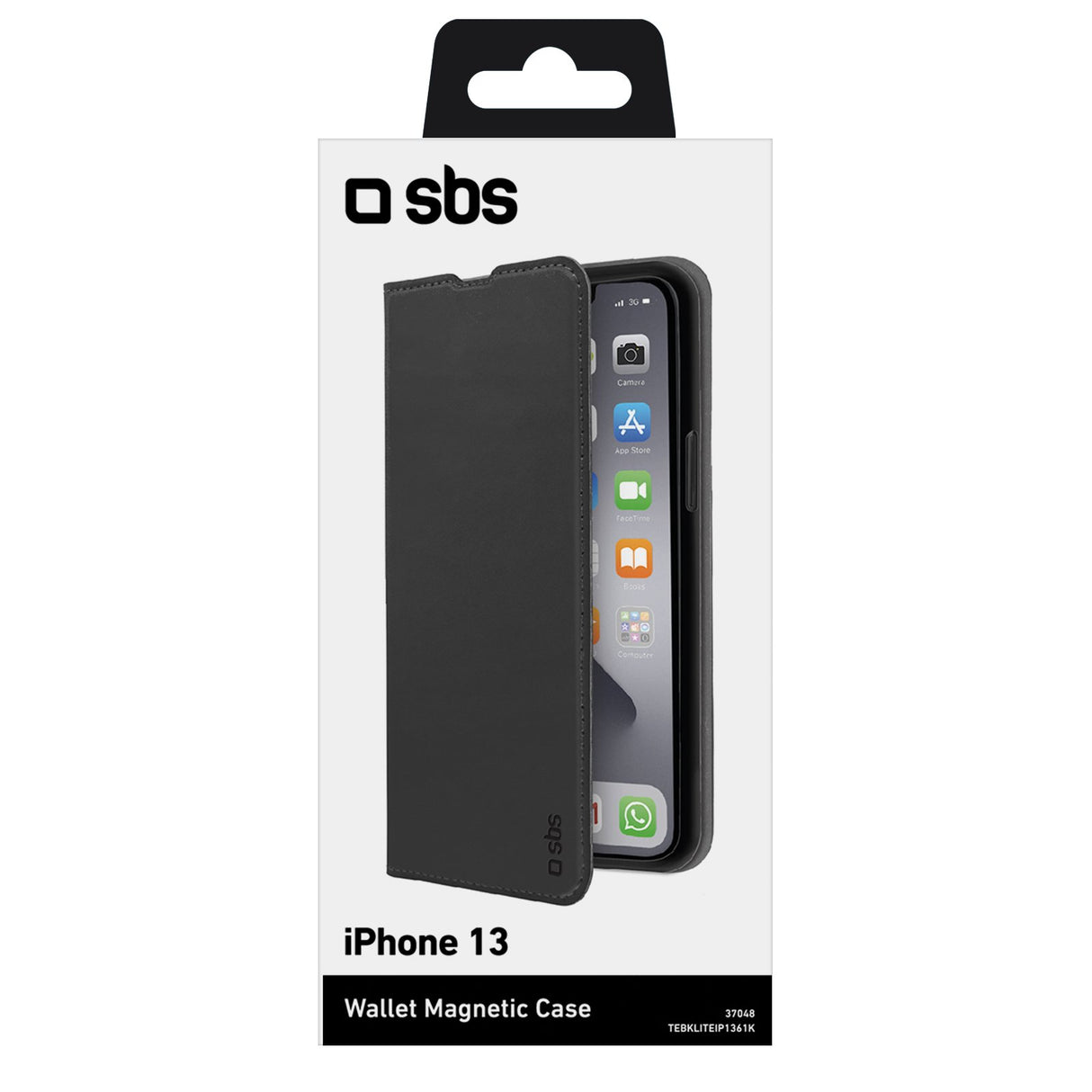 SBS Book Wallet Lite cover til iPhone 14 / 13®. Sort