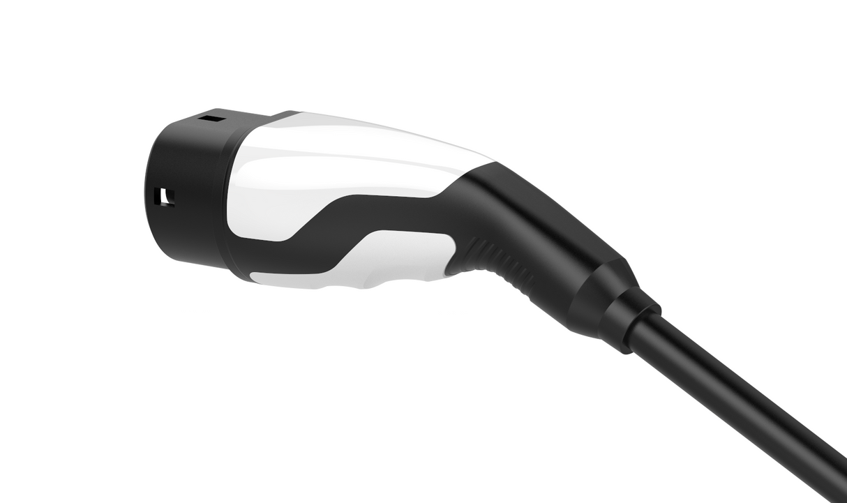 Sinox EV spiral ladekabel Mode 3. 32A 3 faser. 5m. Sort
