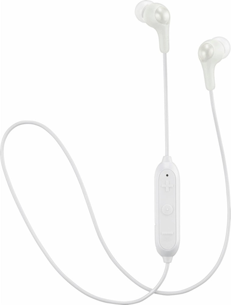 JVC trådløse in-ear høretelefoner med fjernbetjening og mikrofon. Hvid