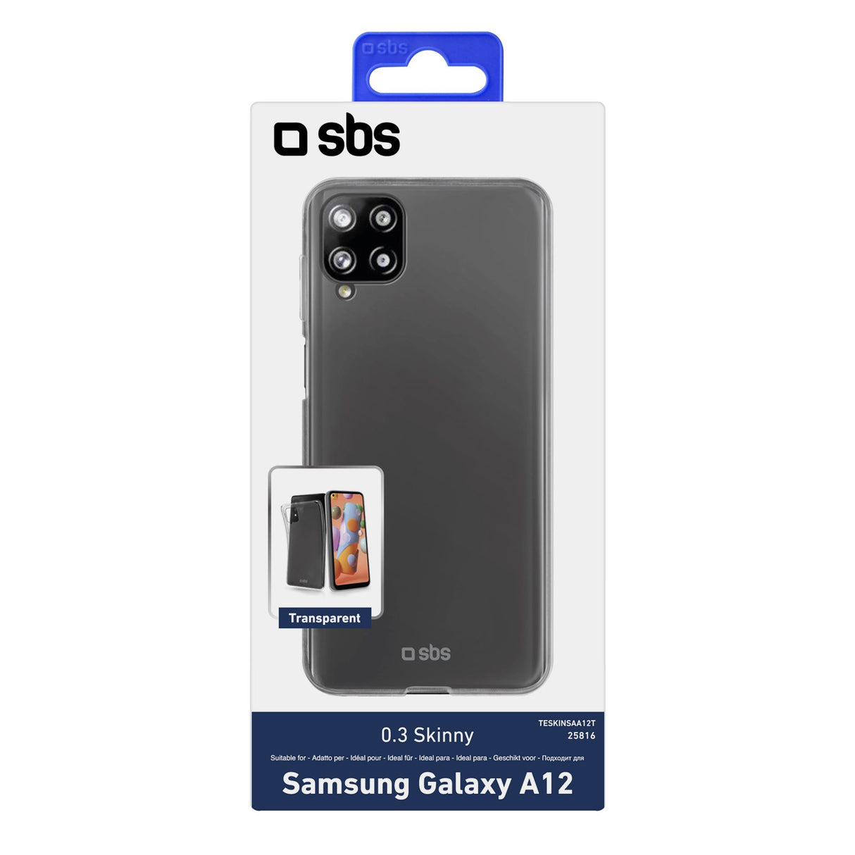 SBS Skinny cover til Samsung Galaxy A12®. Gennemsigtig
