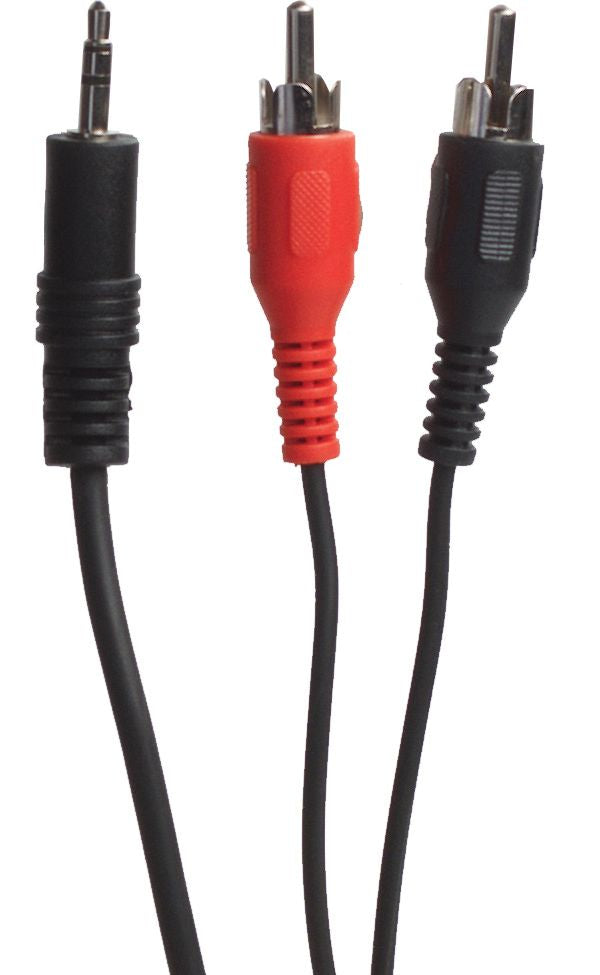 Connectech Mini Jack til Phono-kabel. 5m. Sort