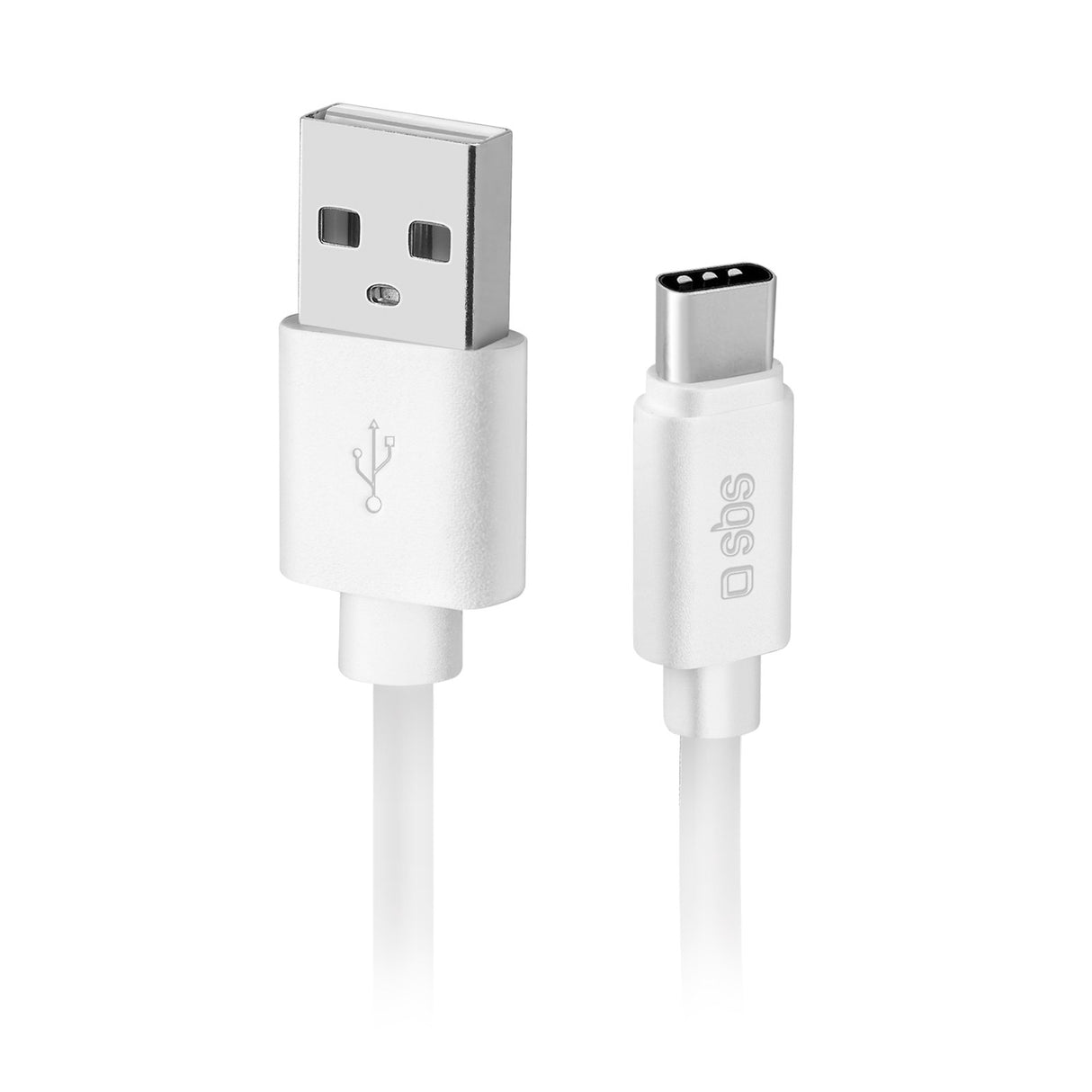 SBS Polo Collection data- og opladningskabel USB 2.0 - USB C. 1m. Hvid