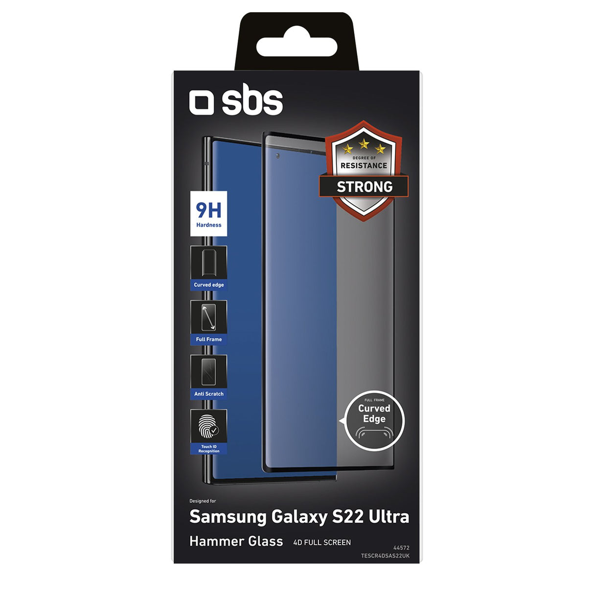 SBS 4D beskyttelsesglas til Samsung Galaxy S22 Ultra®