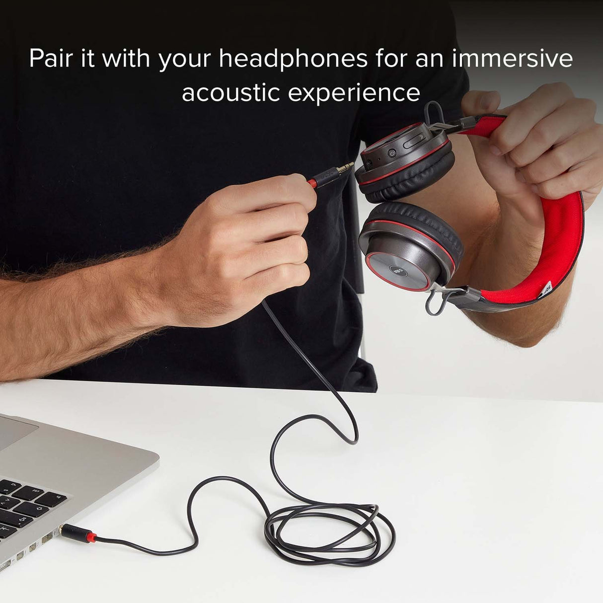 SBS mini jack kabel. 1,5m. Sort