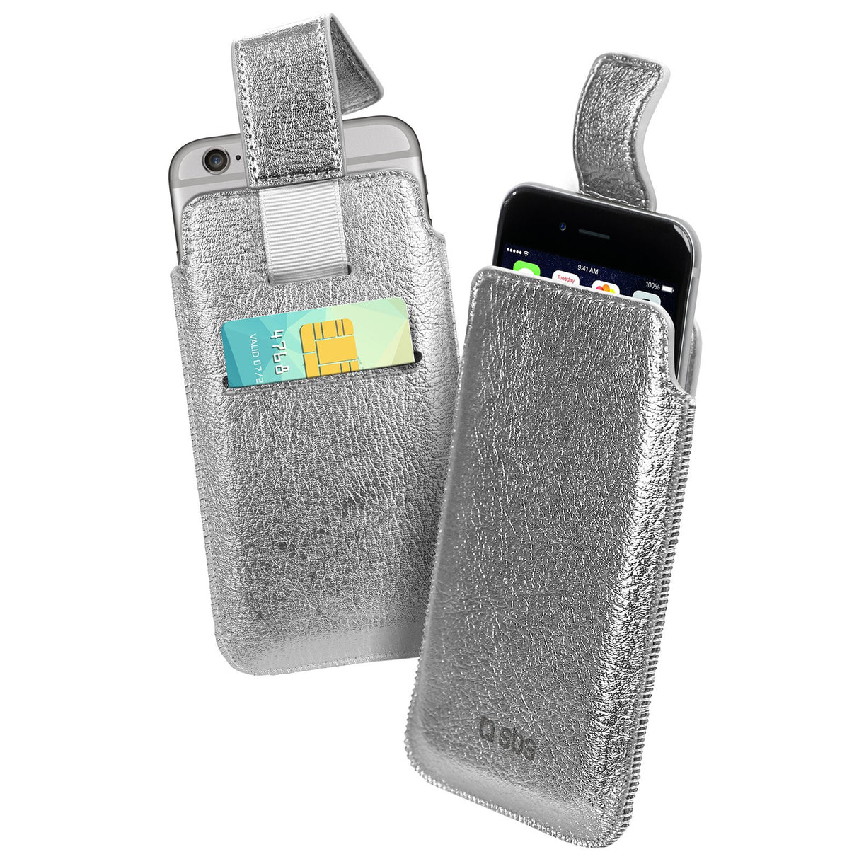 SBS universel lomme til mobil op til 5,5". Sølv