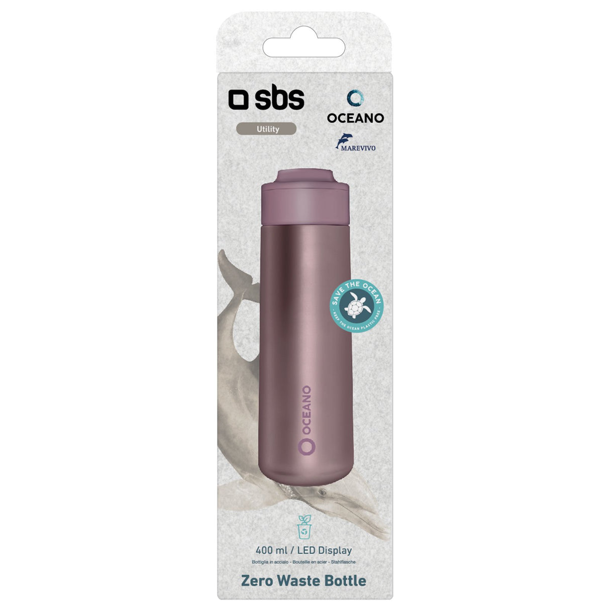 SBS COLLEZIONE OCEANO Zero Waste Smart Bottle. Lyserød