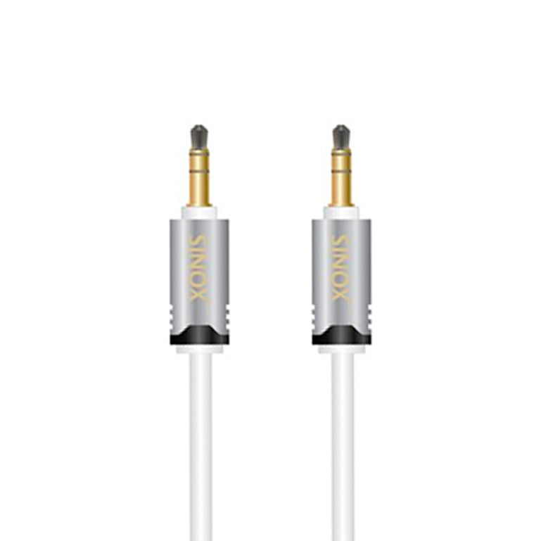 Sinox SHD mini jack kabel. 0,75m. Hvid