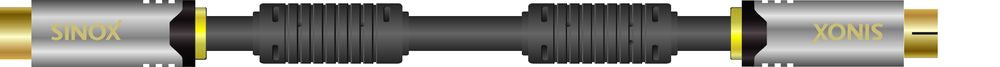 Sinox SHD antennekabel. 10m. Sort