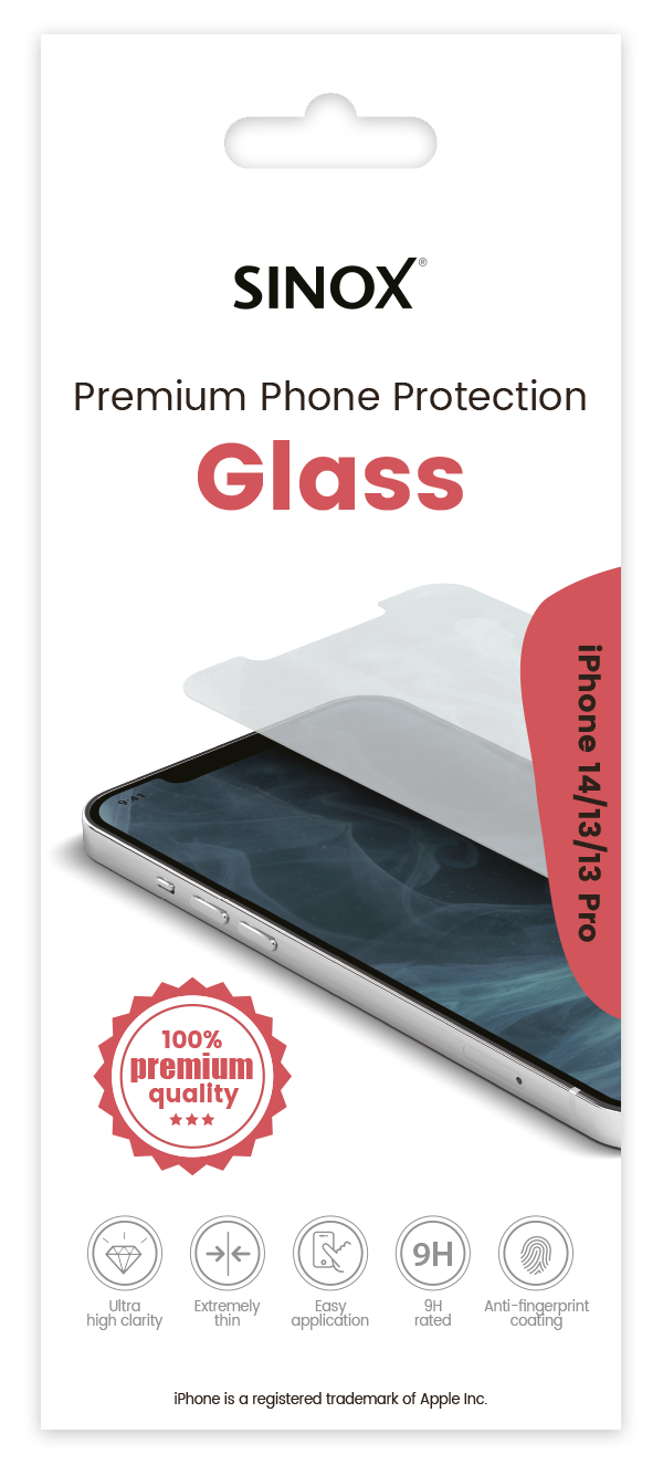 Sinox Protection Glass iPhone 14/13/13 Pro