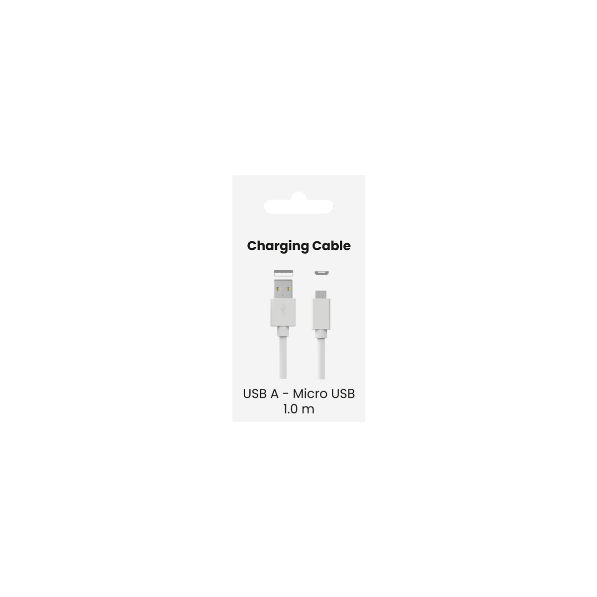 Sinox USB A til USB Micro kabel. 1m. Hvid