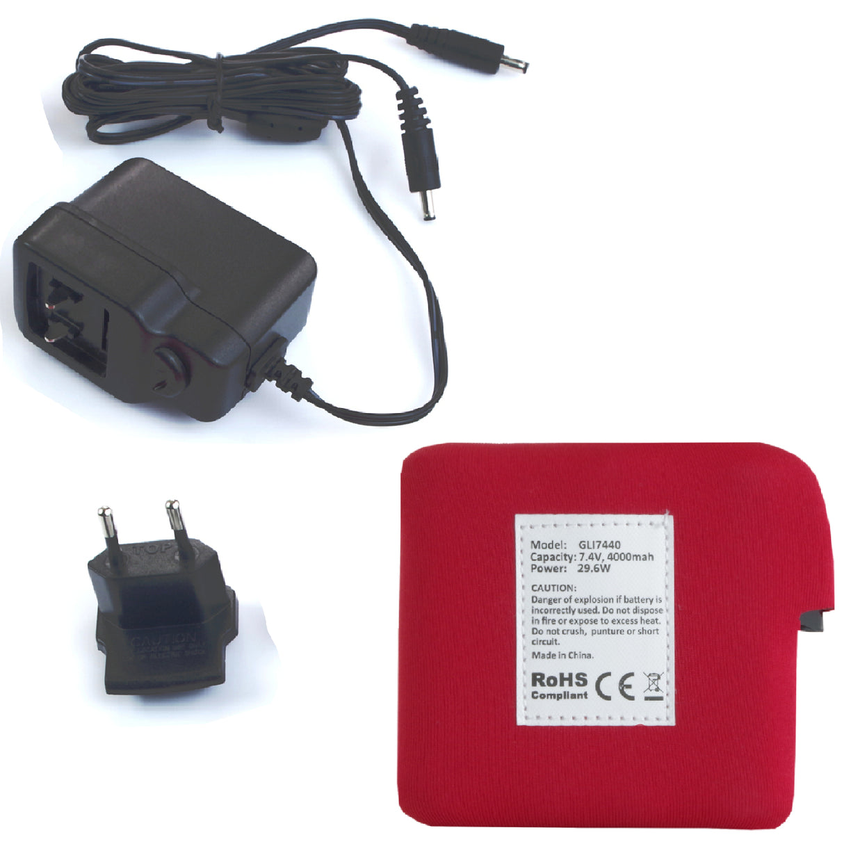 Glovii opvarmet fleecevest XL. Sort