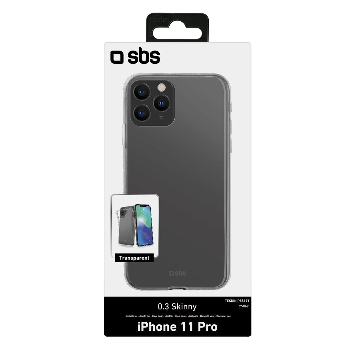 SBS Skinny cover til iPhone 11 Pro®. Gennemsigtig